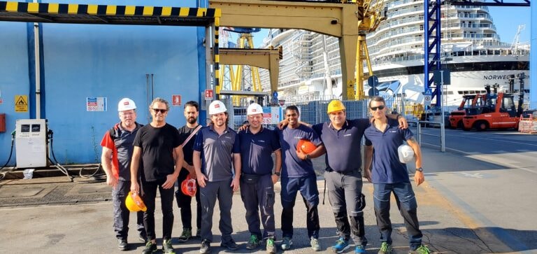 Kabco team at port facility